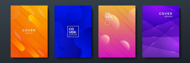 Abstrakt, trendy gradient med flydende geometrisk mønster, baggrundstekstur til plakatdesign. Minimal farvegradient bannerskabelon. Moderne vektorbølgeform til brochure