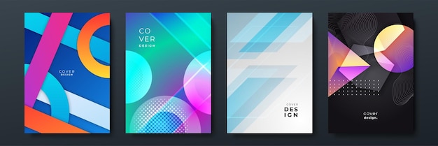 Abstrakt, trendy gradient med flydende geometrisk mønster, baggrundstekstur til plakatdesign. Minimal farvegradient bannerskabelon. Moderne vektorbølgeform til brochure