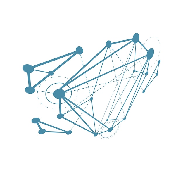 Abstrakt vektor konstruktion, dimensionel lav poly design baggrund. Innovative teknologier abstrakt illustration.