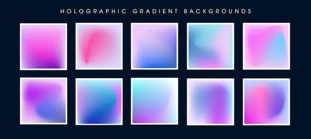 Abstrakte holografiske gradientbaggrunde