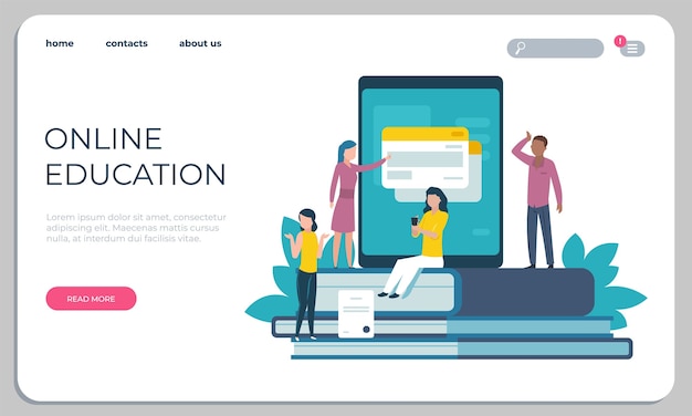 Accessible education website illustration