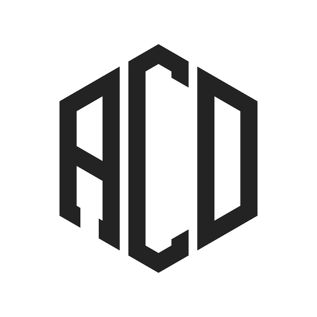 ACD Logo Design Initial Letter ACD Monogram Logo using Hexagon shape