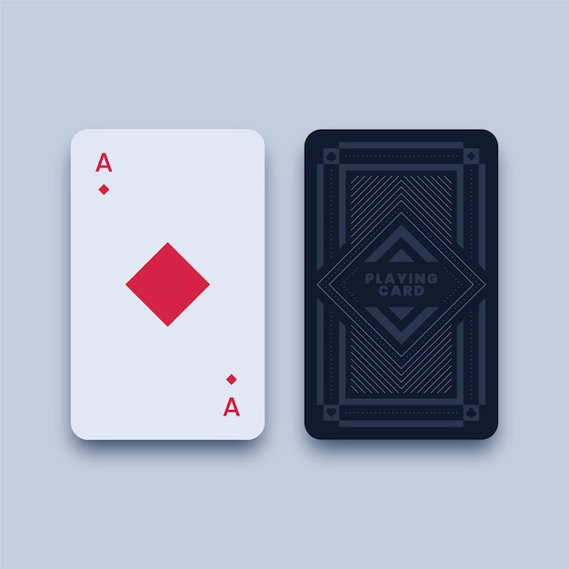 Ace of diamonds playing card illustration