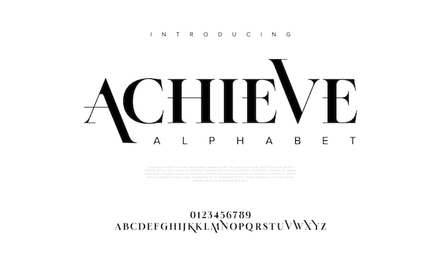 Achieve creative modern urban alphabet font Digital abstract moslem futuristic fashion sport minimal