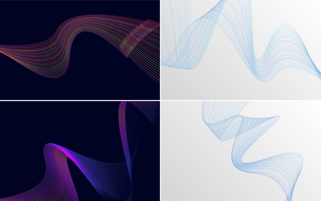 add a modern touch to your presentation with this wave curve abstract vector background