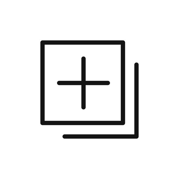 add apps icon set plus page vector symbol