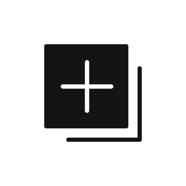 add apps icon set plus page vector symbol