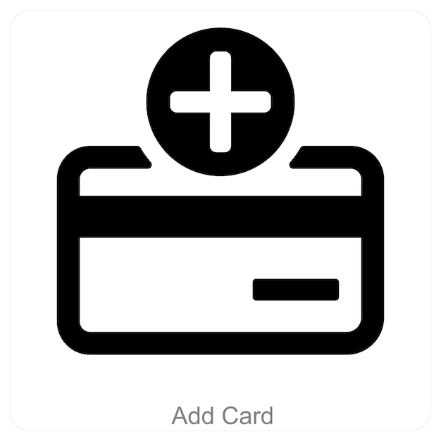 Add Card and credit card icon concept