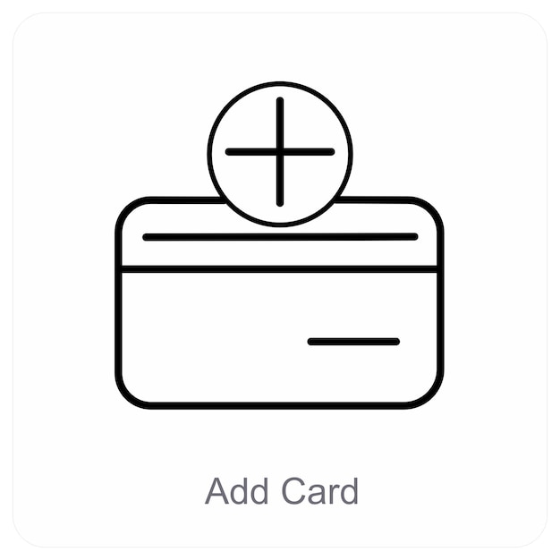 Add Card and credit card icon concept