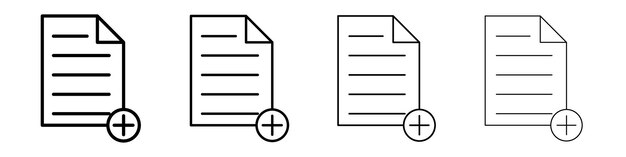 Add document icon Flat illustration sign