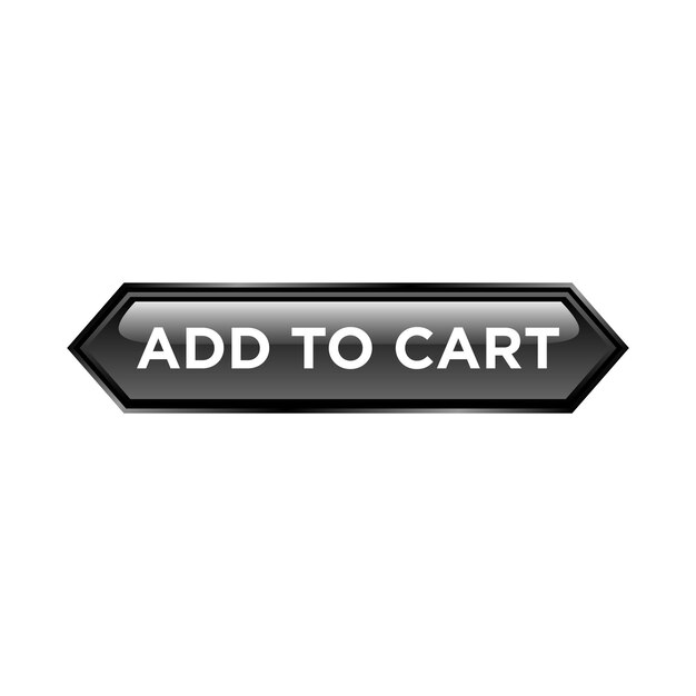 Add to cart button website vector template