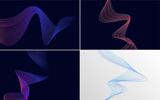 add visual interest to your presentations with this set of 4 vector backgrounds