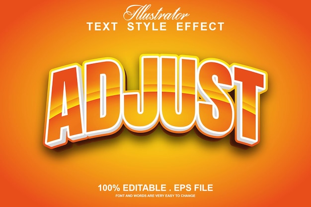 adjust  text effect editable