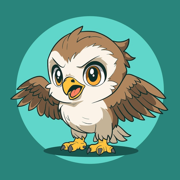 Adorable Baby Owl Cartoon