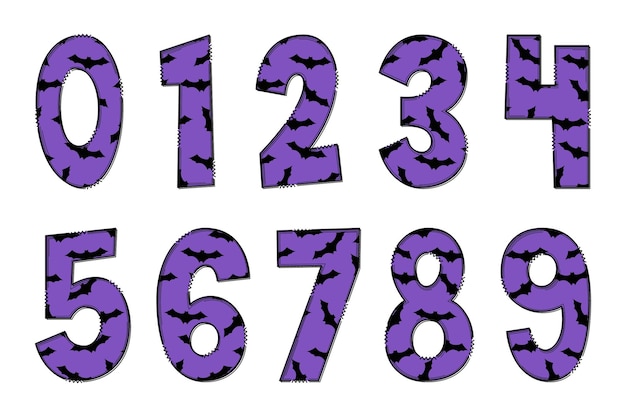 Adorable Handcrafted Flying Bat Number Set