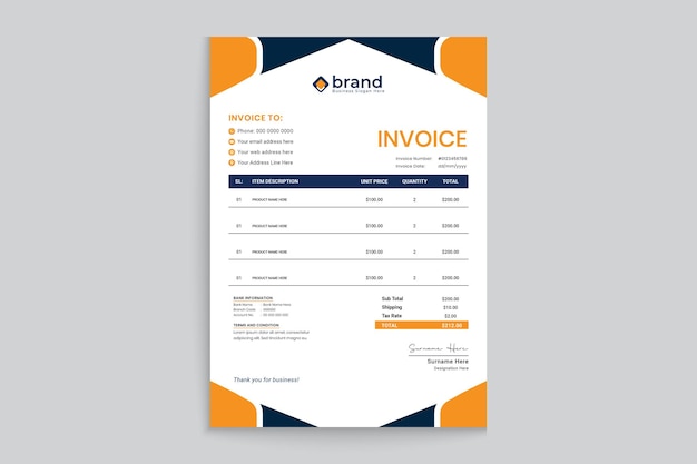Advanced medicine invoice design