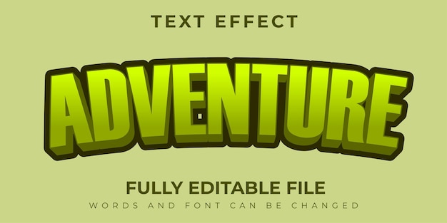 Adventure Green Text Effect Design