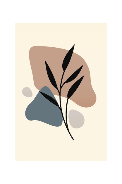 Aesthetic Abstract Bohemian Woman Art Vector