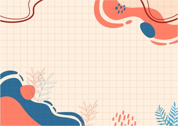 Aesthetic hand drawn minimalist background