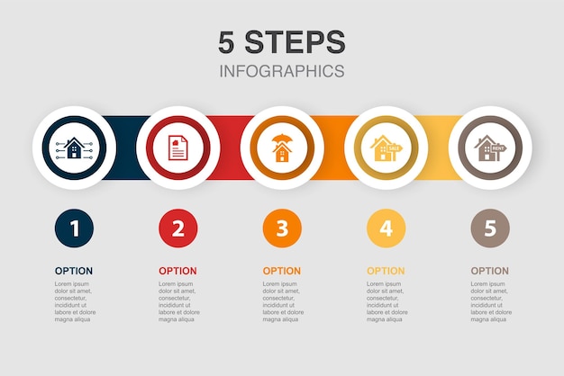 Affiliate marketing Ad Network Affiliate Link Affiliate Program ClickThrough Rate icons Infographic design layout template Creative presentation concept with 5 steps