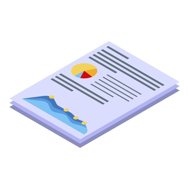 Affiliate marketing paper icon Isometric of affiliate marketing paper vector icon for web design isolated on white background