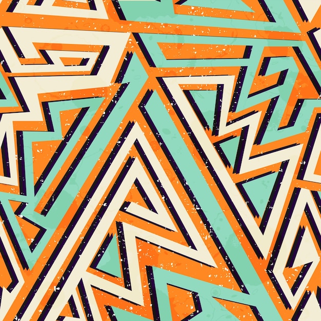African geometric seamless pattern vector eps 10