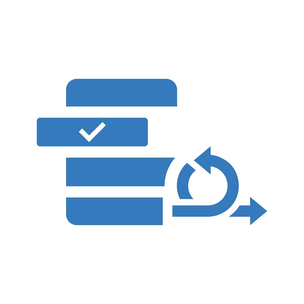 Agile backlog icon Blue color design