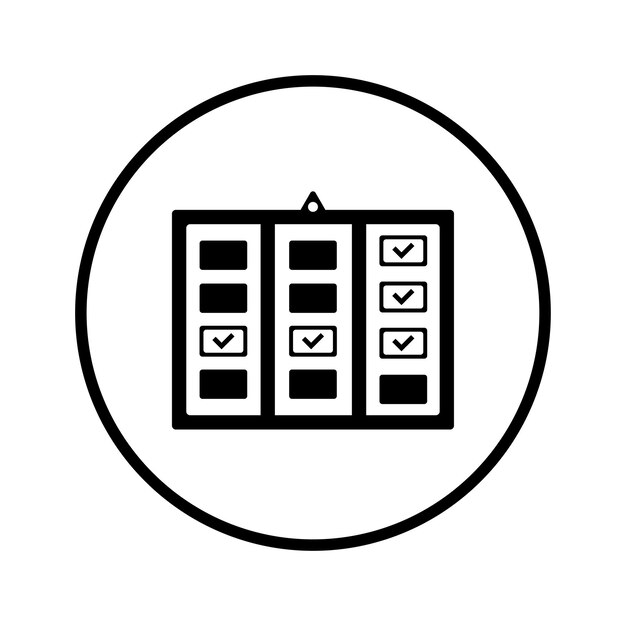 Agile board scrum icon Black vector graphics