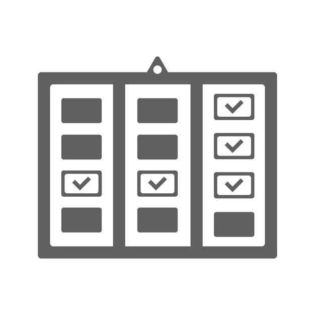 Agile board scrum icon Gray vector graphics