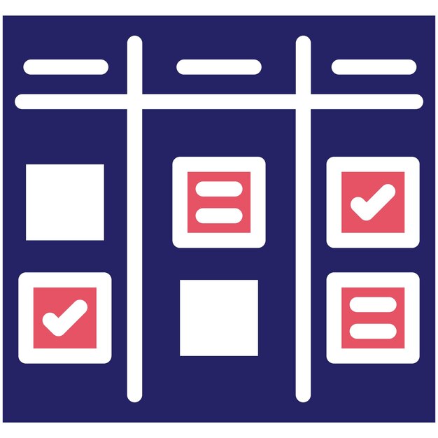 Agile Board vector icon illustration of Project Management iconset