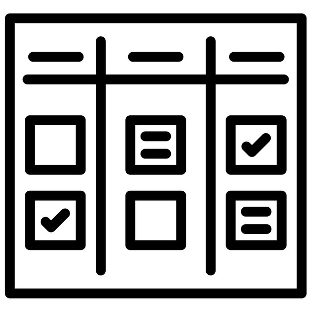 Agile Board vector icon illustration of Project Management iconset