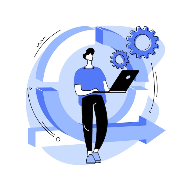 Agile project management abstract concept vector illustration