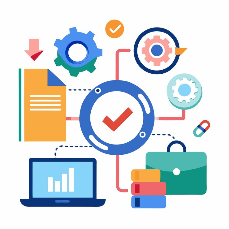 Vektör agile project management tools vector set