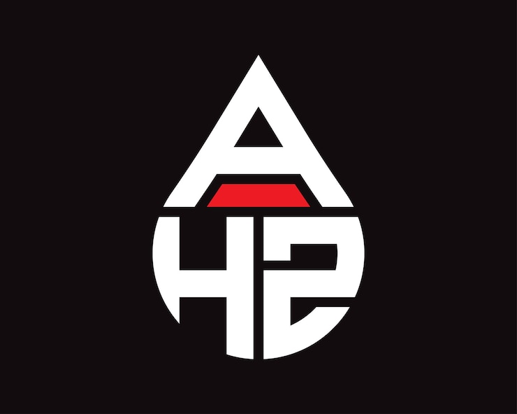 Vektör ahz letter water drop shape logo design
