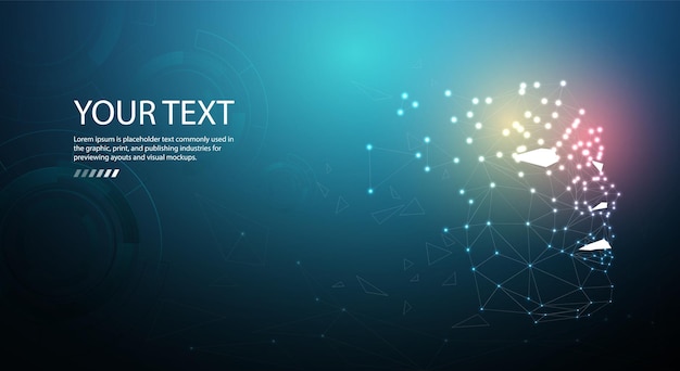 AI Artificial Intelligence or Technology background