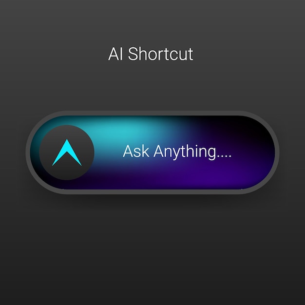AI Assistant Shortcut Button UI with Gradient Style