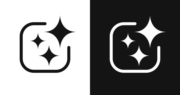 Ai generated icon Ai logo Ai sparkle star with square Artificial intelligence symbol for app and web