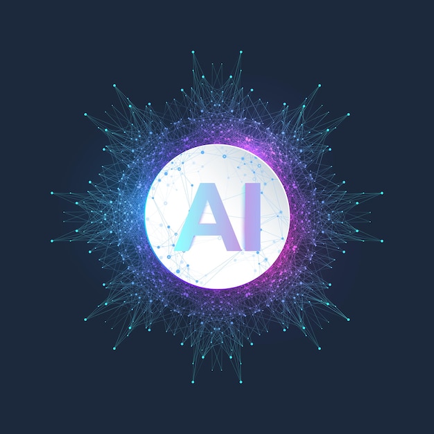 AI Generative Banner Concept In The Digital Style Design Element For Internet Technology