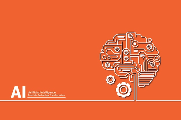 AI Technology Brain icon Vector Illustration