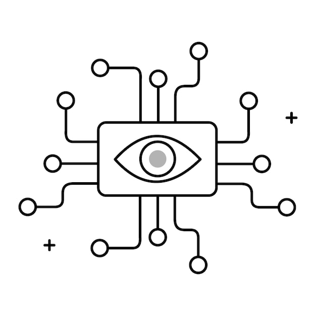 AI Vision Algorithms Vector Icon Design neural networks visual processing artificial intelligence