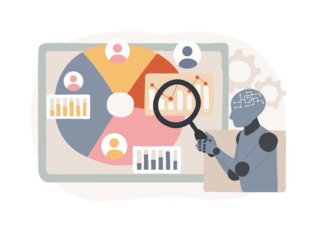 Aianalyzed competitor analysis abstract concept vector illustration public relations analyze and