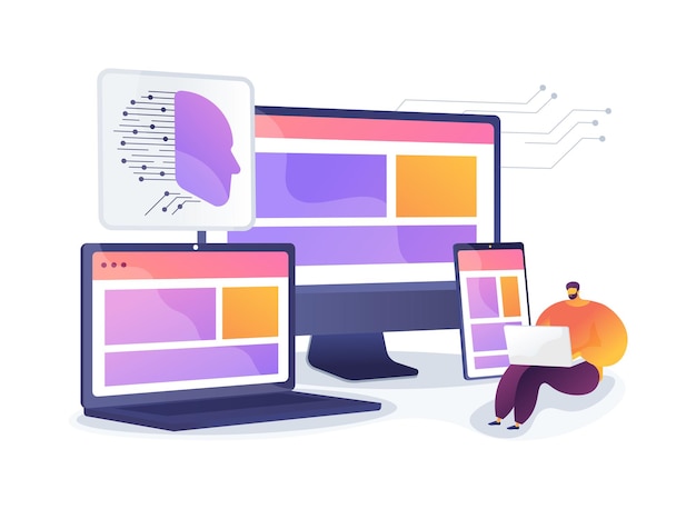 AIEnsured MultiChannel Customer Engagement abstract concept vector illustration