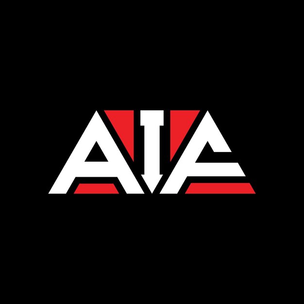AIF triangle letter logo design with triangle shape AIF triangle logo design monogram AIF triangle vector logo template with red color AIF triangular logo Simple Elegant and Luxurious Logo AIF