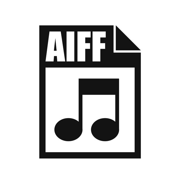 AIFF File Icon Flat Design Style