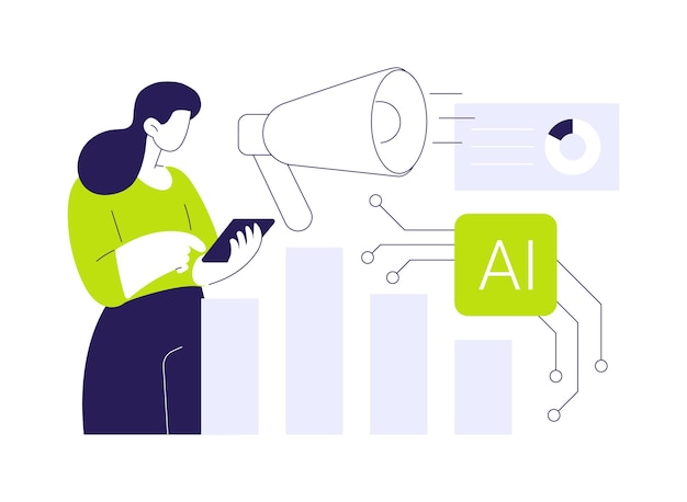 AIPowered Predictive Marketing Insights abstract concept vector illustration