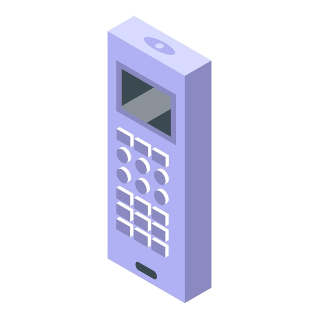 air conditioner remote control icon isometric vector repair home system maintenance