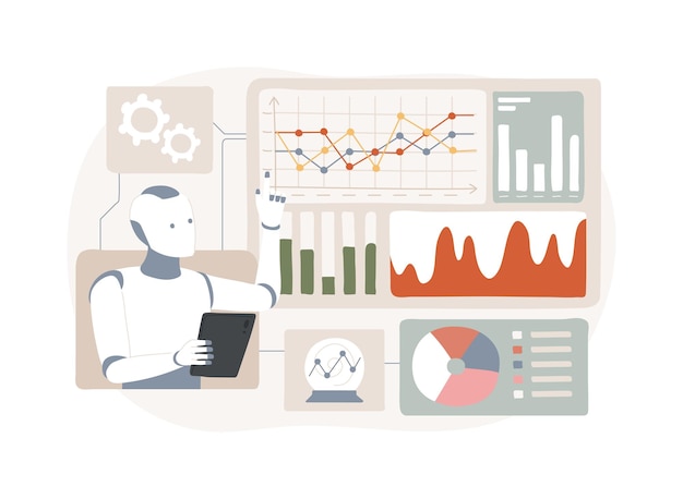 aisupported predictive modeling abstract concept vector illustration