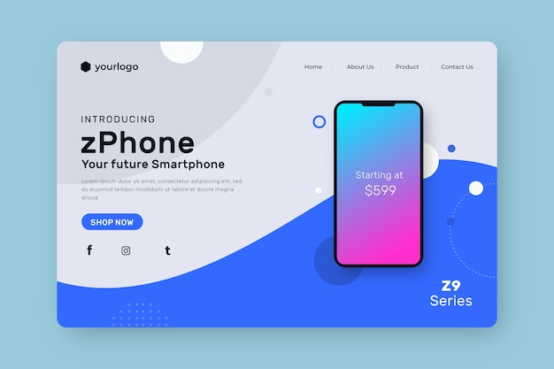 Akıllı telefonlu açılış sayfası
