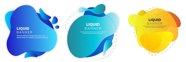 Akışkan Sıvı Renkli Banner Design Şablonu