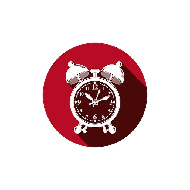 Alarm-clock 3d vector symbol, best for use in graphic design. Call the waiter concept. Time management theme.
